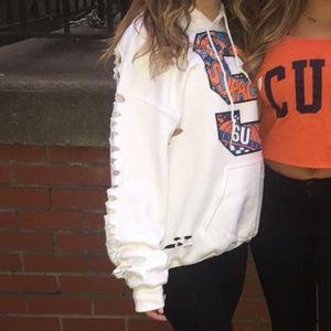 Custom cut Syracuse "S" sweatshirt